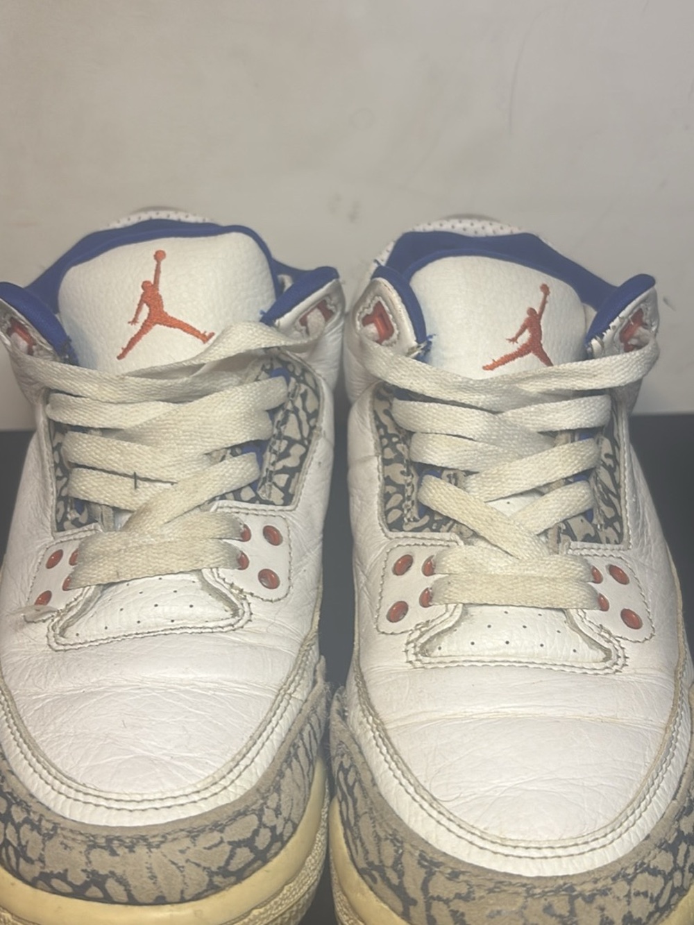 Jordan Kids White, Blue and Red Retro Sneakers